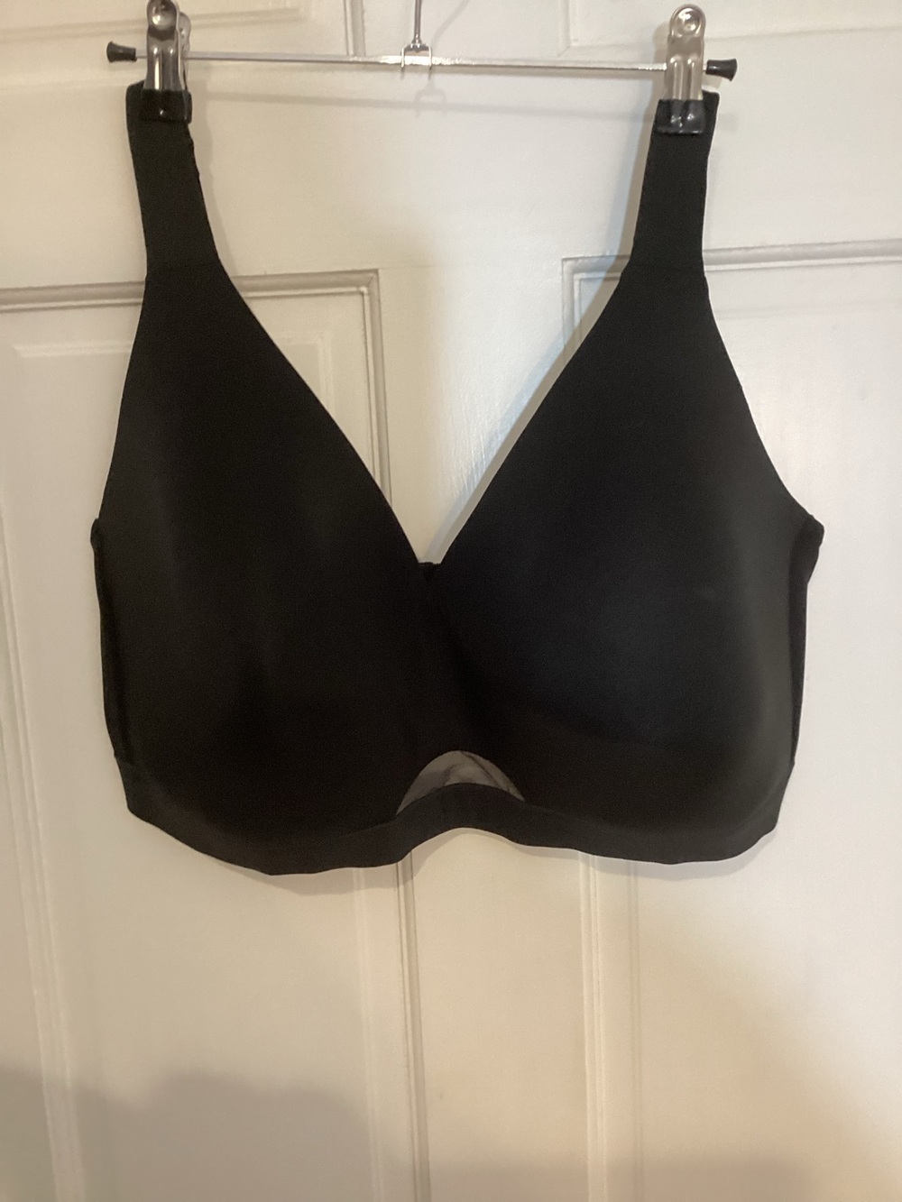 Cacique Black No Wire Full Coverage Bra 44G Back Smoothing Adjustable Straps